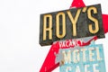 California,the Roy`s motel sign