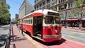 California ,San Francisco mass transit views with trams