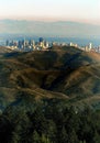 California- San Francisco- Sunset View of the City Skyline From the Top of Mount Tamalpais Royalty Free Stock Photo