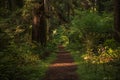 California Scenic Redwood Forest Trail Royalty Free Stock Photo