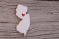 California shaped sugar cookie Royalty Free Stock Photo