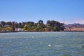 California shoreline with choppy San Francisco bay waters