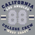 California slogan typography graphics for t-shirt. College print for apparel