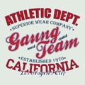 California Sport wear typography emblem