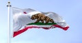 California State flag waving on a clear day