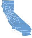 California State Map Royalty Free Stock Photo