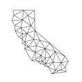 California state simple polygon map Royalty Free Stock Photo