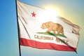 California state of United States flag waving on the wind Royalty Free Stock Photo