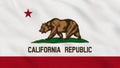 California State - USA - Crumpled Fabric Flag Intro. Royalty Free Stock Photo