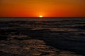 California sunset over the Pacific Ocean in La Jolla San Diego Royalty Free Stock Photo