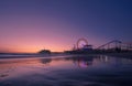 California Sunset over Santa Monica Royalty Free Stock Photo