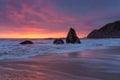 California Sunset With Rocks