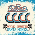 California surf wear typography emblem