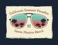 California surfer tee graphic Royalty Free Stock Photo