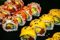 California sushi roll selection Royalty Free Stock Photo