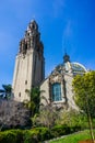 The California tower and Museum of Man in Balboa Park in San Diego, California Royalty Free Stock Photo