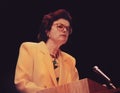 Dianne Feinstein Speaks at Temple B\'nai Abraham in Livingston, New Jersey, in 1992