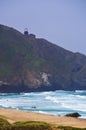 Point Sur Light Station, lighthouse, cliff, beach, rock, Pacific Ocean, California, United States of America, Usa Royalty Free Stock Photo