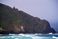 Point Sur Light Station, lighthouse, cliff, beach, rock, Pacific Ocean, California, United States of America, Usa Royalty Free Stock Photo