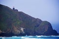 Point Sur Light Station, lighthouse, cliff, beach, rock, Pacific Ocean, California, United States of America, Usa Royalty Free Stock Photo