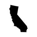 California - US state. Territory in black color. Vector illustration. EPS 10