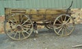 CALIFORNIA, USA - NOVEMBER 29, 2019: an old cart from the times of westernization and cowboys in the interior near a store in Royalty Free Stock Photo