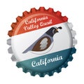 California valley quail. Vector illustration decorative design