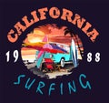 California vector illustration, for t-shirt print and other uses