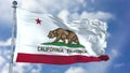 California Waving Flag Royalty Free Stock Photo