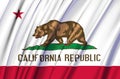 California waving flag illustration. Royalty Free Stock Photo