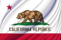 California waving flag illustration. Royalty Free Stock Photo