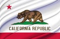 California waving flag illustration. Royalty Free Stock Photo