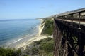 Californian coast and railway landscape, USA