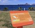 A Californian Gulf Sign at Delphinario Near San Carlos, Guaymas, Sonora, Mexico. Royalty Free Stock Photo