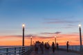 Californian nights, at the pier at sunset.