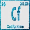 Californium Chemical Element Blue on White Royalty Free Stock Photo
