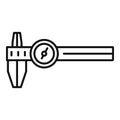 Caliper height icon outline vector. Gauge calliper Royalty Free Stock Photo