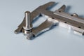 Caliper is a highly accurate measurement tool. The exact size of the parts. Professional tool