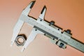 Caliper is a highly accurate measurement tool. The exact size of the parts. Professional tool