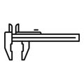 Caliper icon outline vector. Vernier calliper Royalty Free Stock Photo