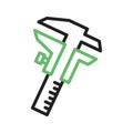 Caliper icon vector image.