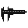 Caliper instrument icon simple vector. Micrometer tool