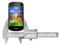 Caliper measures smartphone