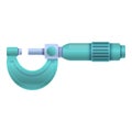 Caliper micrometer icon, cartoon style Royalty Free Stock Photo