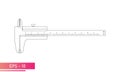Caliper with numeric scale. Lines design on a white background. Tools for technical specialists. Flat vector Royalty Free Stock Photo