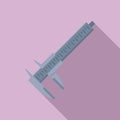 Caliper scale icon flat vector. Calliper vernier Royalty Free Stock Photo