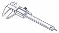 Caliper Tool for Precision Measurement, vector design Generative AI Royalty Free Stock Photo
