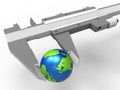 Calipers measure earth concept