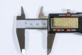 Calipers. Modern digital measuring device. Measurement accuracy.