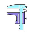 calipers tool color icon vector illustration